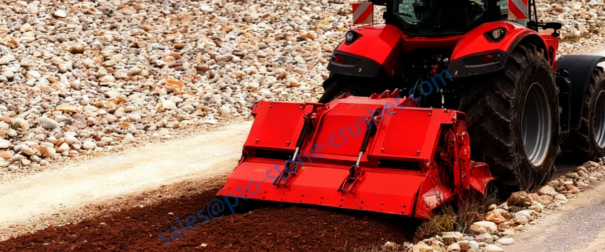 Agricultural Tractor-Mounted Rock Crusher for application