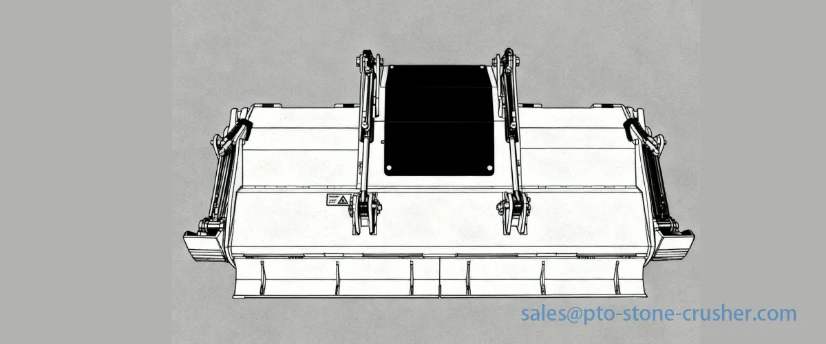 Tractor-Mounted Rock Crusher for draft