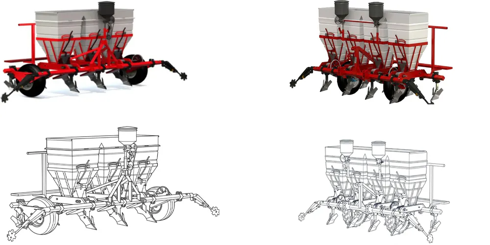 pto-stone-crusher-EP-3-4 Rows Fertilizer Spreader for Tractor-draft